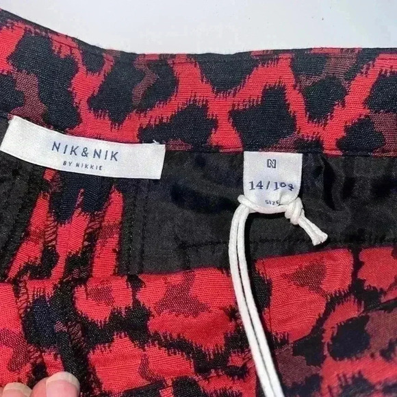Nik & Nik Girl’s Red Leopard Shorts - Picture 5 of 6